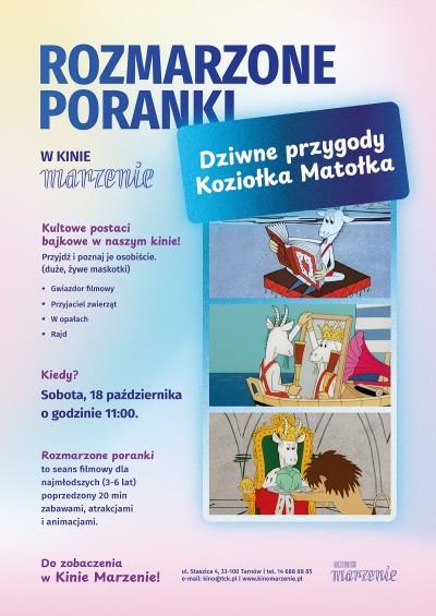 Plakat: Rozmarzone poranki: Dziwne przygody Koziołka Matołka