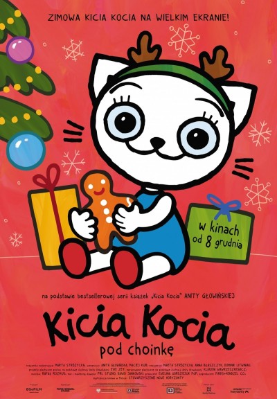 Plakat: Kicia Kocia pod choinkę