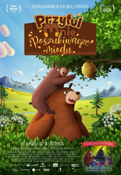 Plakat: Przytul mnie. Poszukiwacze miodu