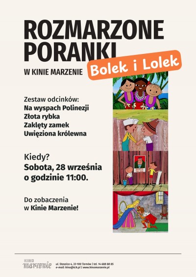 Plakat: Rozmarzone poranki: Bolek i Lolek